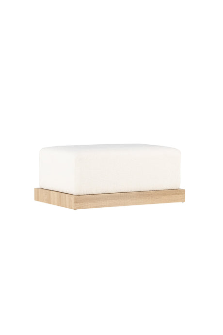 Ivy Ottoman - weiß/Bouclé - Ottomane / Poufs - ALVAHOME
