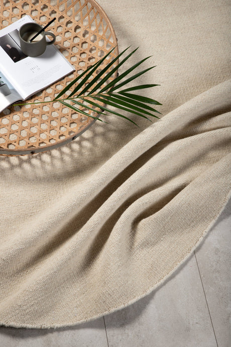 Jaipur Wohnzimmerteppich - beige/Wolle - Wohnzimmerteppiche - ALVAHOME