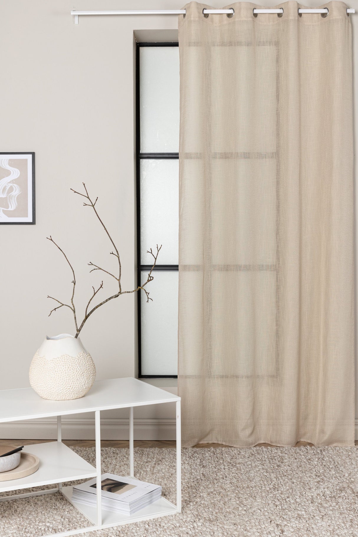 Kaya Vorhang - beige/Polyester - Vorhänge - ALVAHOME