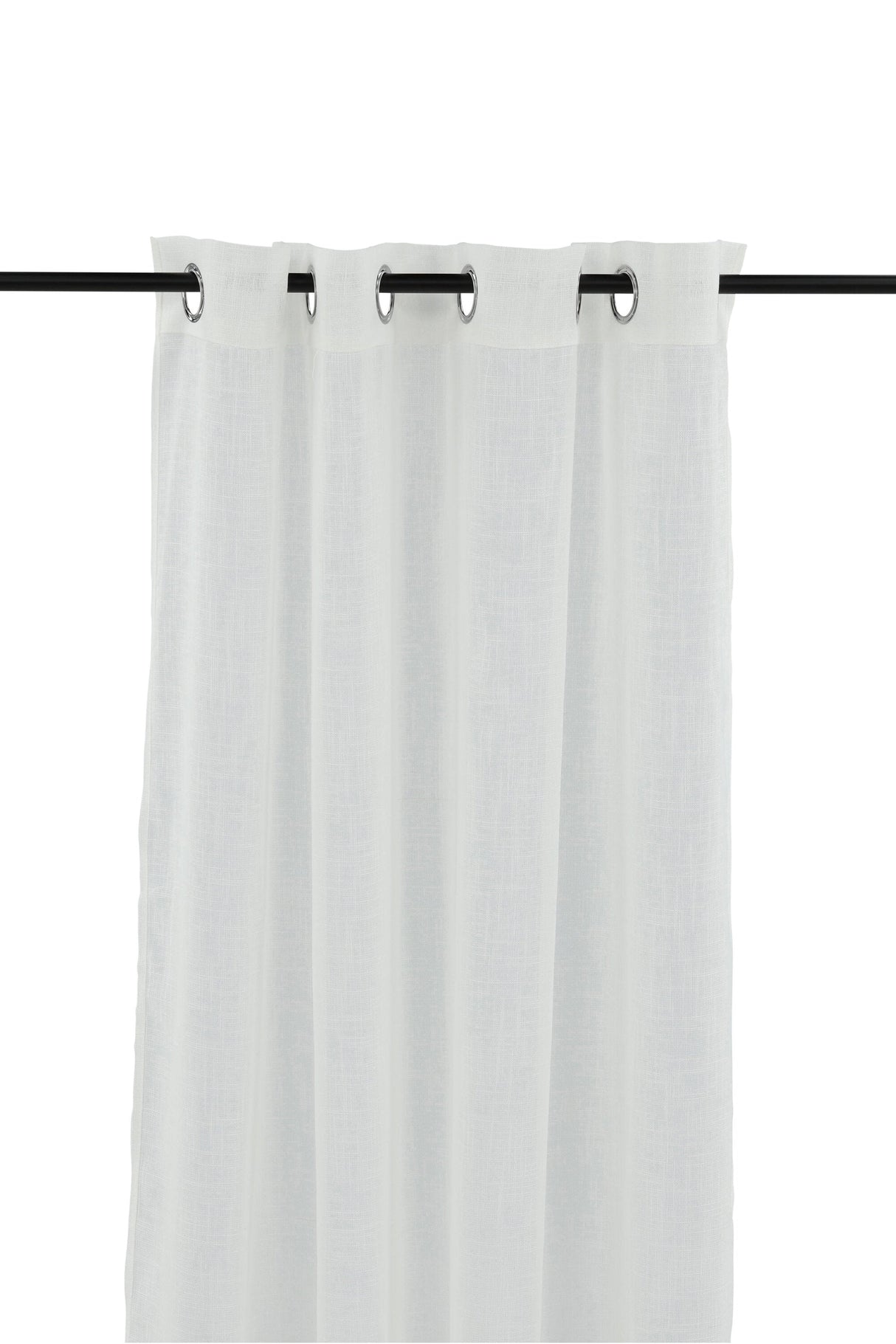 Kaya Vorhang - weiß/Polyester - Vorhänge - ALVAHOME