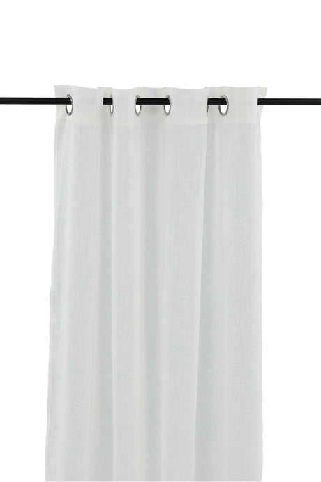 Kaya Vorhang - weiß/Polyester - Vorhänge - ALVAHOME