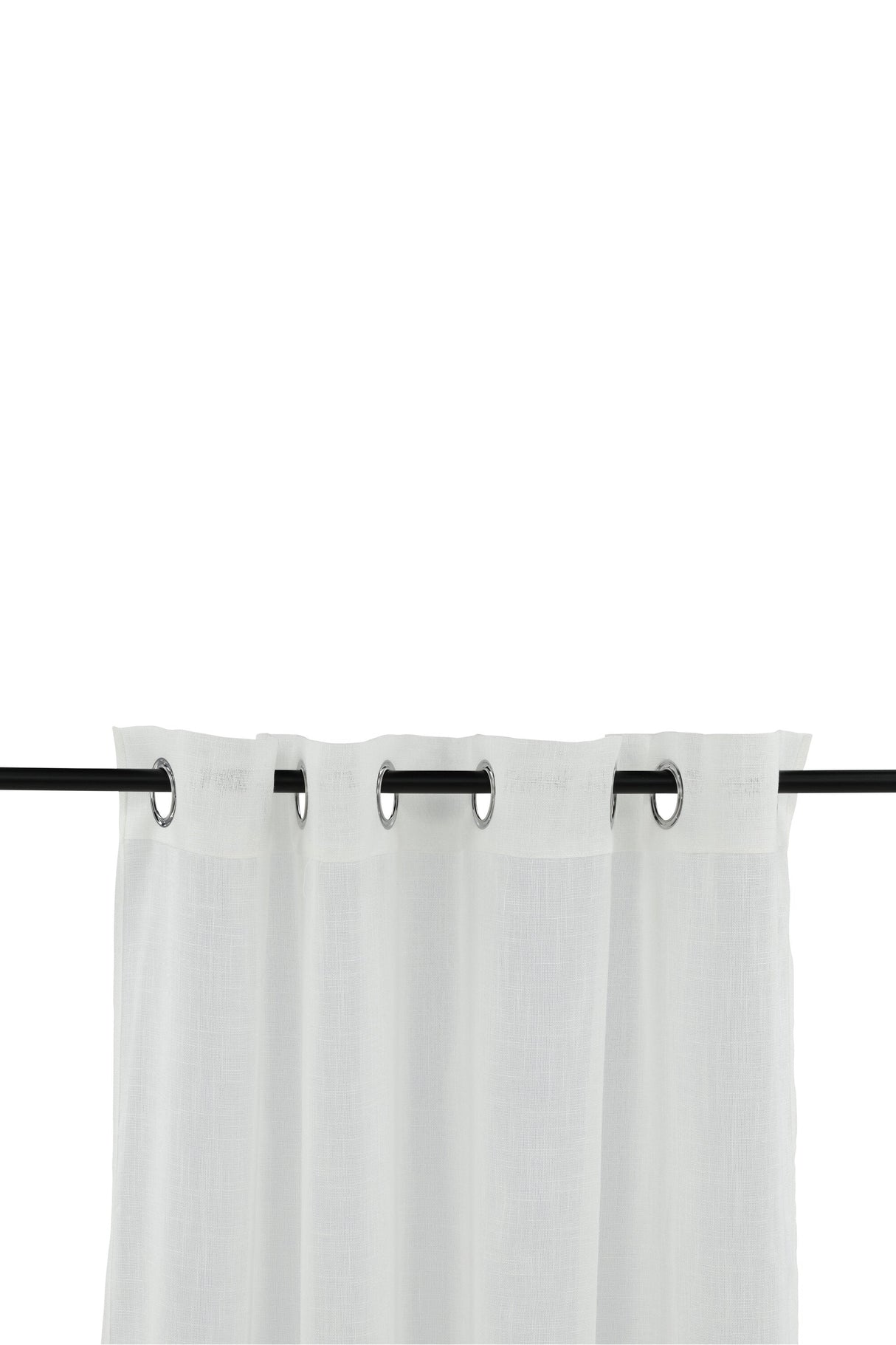 Kaya Vorhang - weiß/Polyester - Vorhänge - ALVAHOME