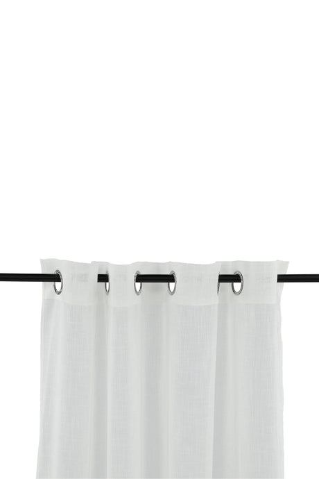 Kaya Vorhang - weiß/Polyester - Vorhänge - ALVAHOME