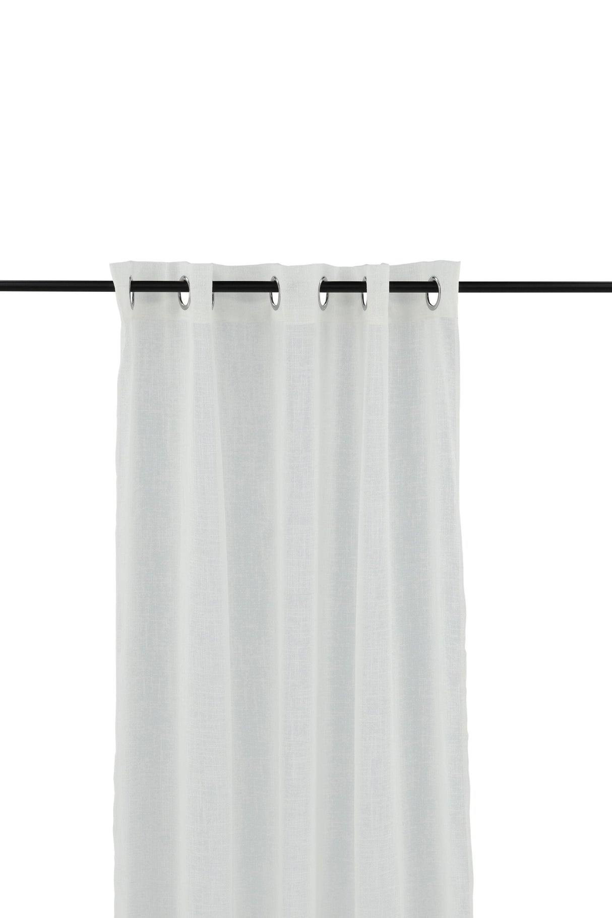 Kaya Vorhang - weiß/Polyester - Vorhänge - ALVAHOME