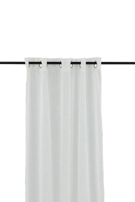 Kaya Vorhang - weiß/Polyester - Vorhänge - ALVAHOME