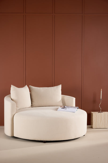 Kelso 3 - Sitzer Sofa - beige/Polyester - Leinen - 3 - Sitzer Sofas - ALVAHOME