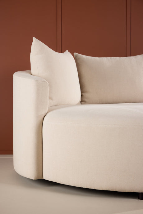 Kelso 3 - Sitzer Sofa - beige/Polyester - Leinen - 3 - Sitzer Sofas - ALVAHOME