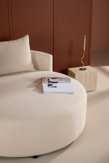 Kelso 3 - Sitzer Sofa - beige/Polyester - Leinen - 3 - Sitzer Sofas - ALVAHOME