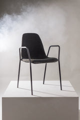 Klädesholmen Esszimmerstuhl - schwarz/Stahl - Essstühle - ALVAHOME