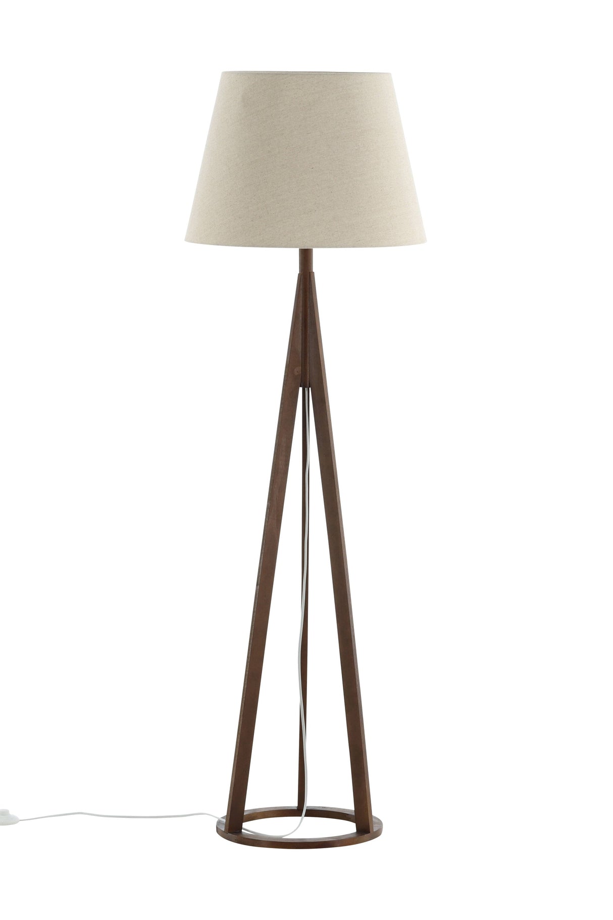 Kona Stehlampe - braun/Polyester - Leinen - Stehlampen - ALVAHOME