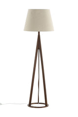 Kona Stehlampe - braun/Polyester - Leinen - Stehlampen - ALVAHOME