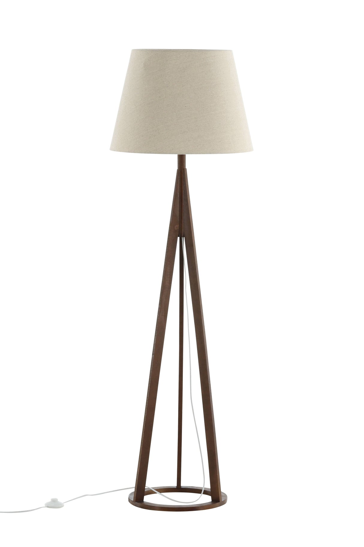 Kona Stehlampe - braun/Polyester - Leinen - Stehlampen - ALVAHOME