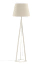 Kona Stehlampe - weiß/Polyester - Leinen - Stehlampen - ALVAHOME