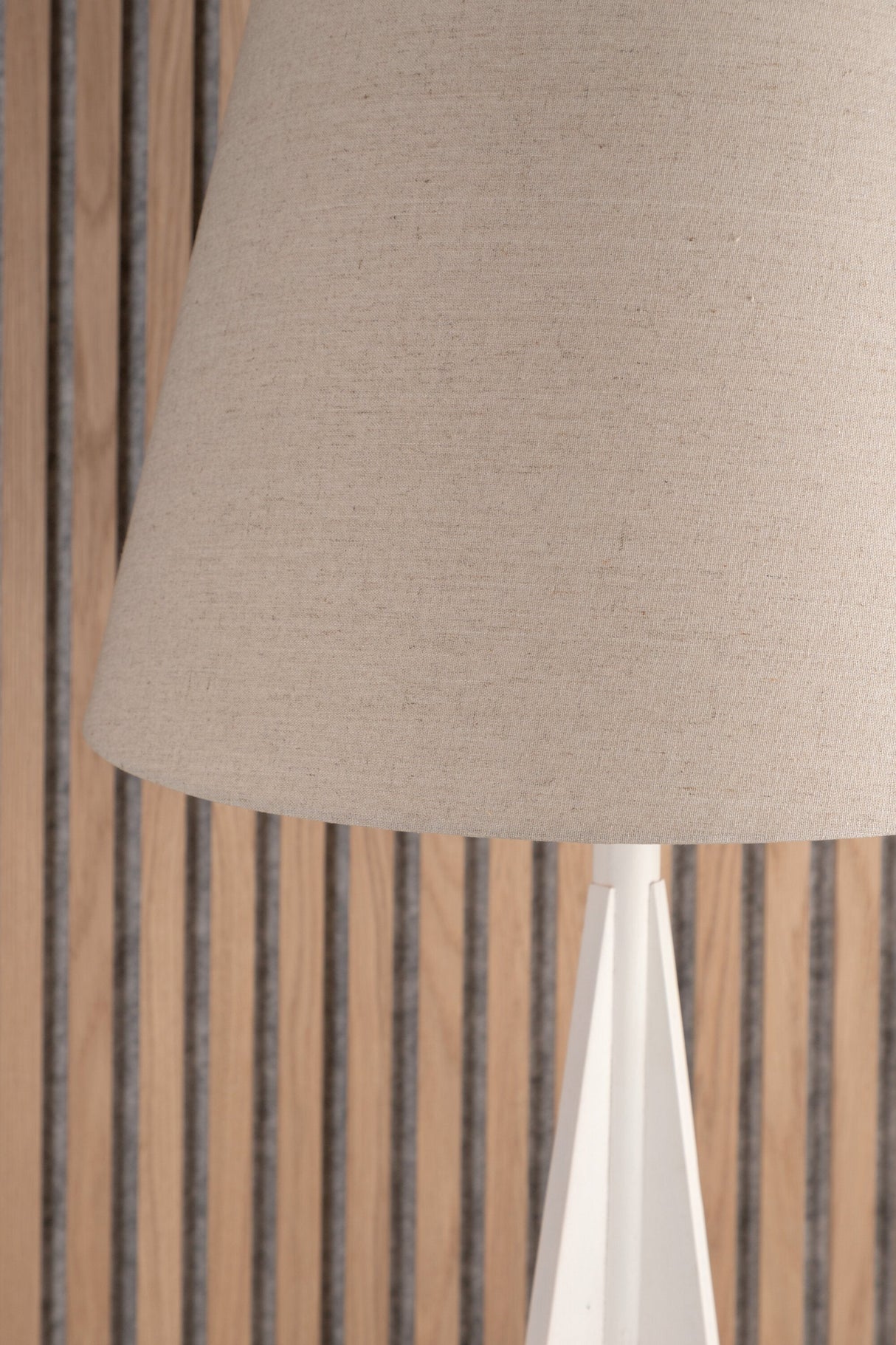 Kona Stehlampe - weiß/Polyester - Leinen - Stehlampen - ALVAHOME