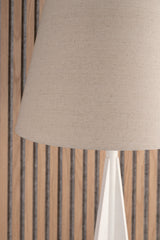 Kona Stehlampe - weiß/Polyester - Leinen - Stehlampen - ALVAHOME