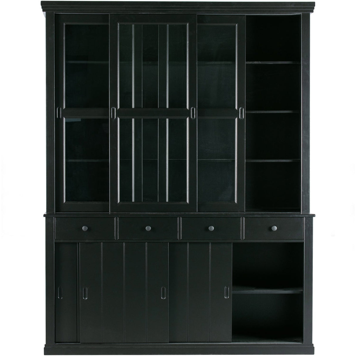 Lagos Buffetschrank - tiefschwarz/Kiefer [fsc] - Buffetschränke - ALVAHOME