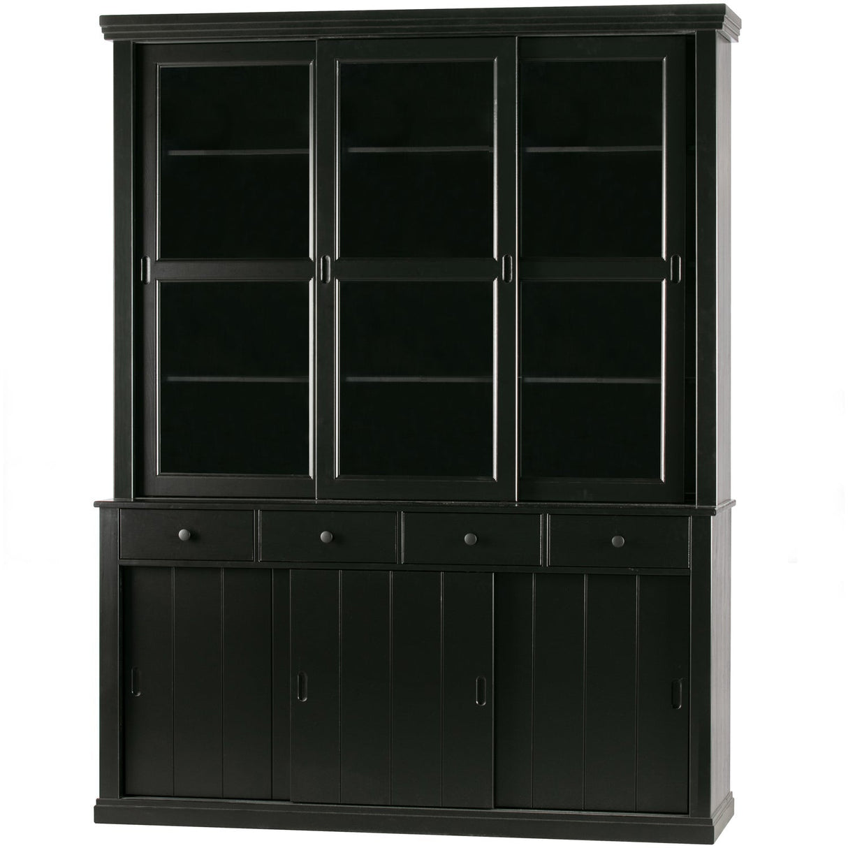Lagos Buffetschrank - tiefschwarz/Kiefer [fsc] - Buffetschränke - ALVAHOME