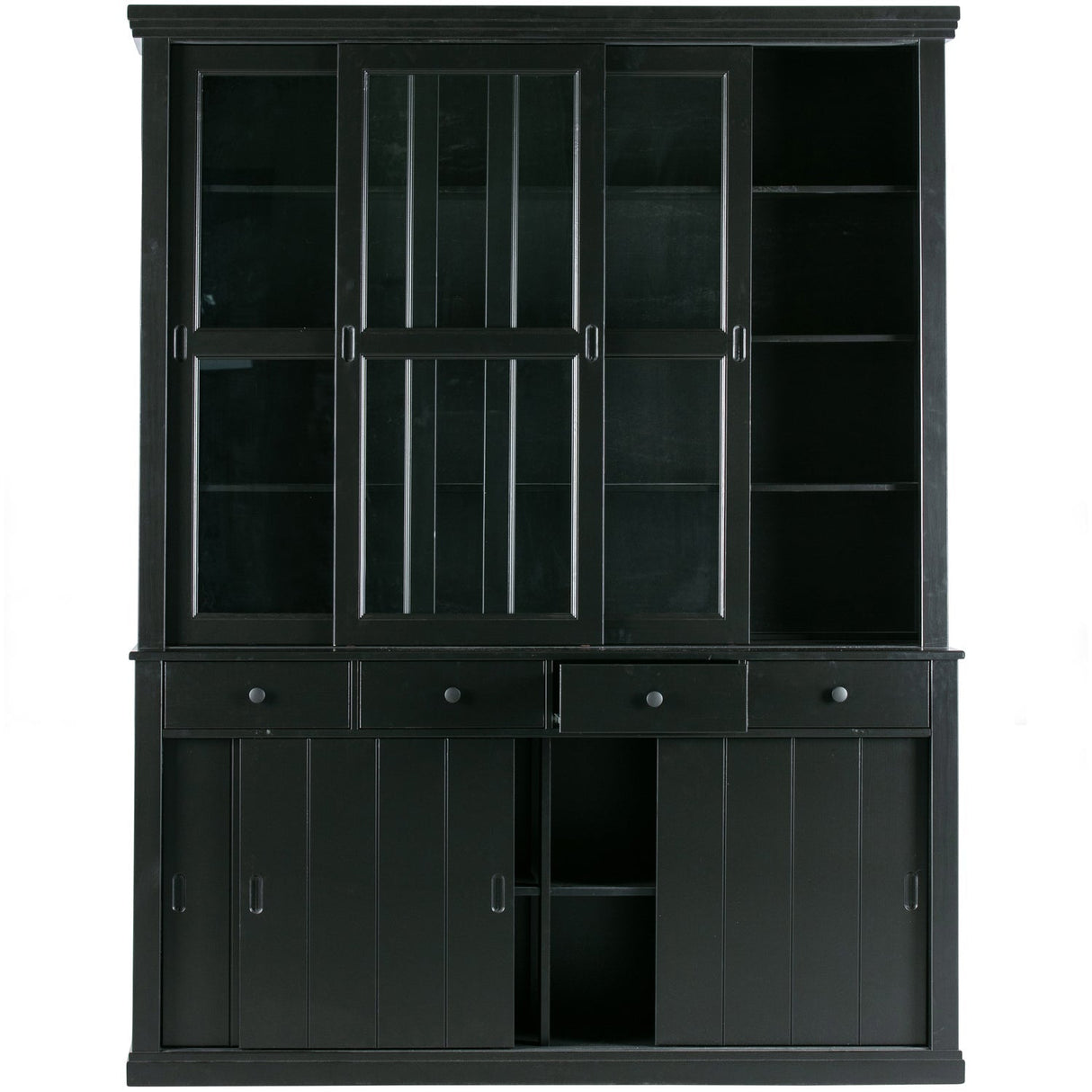 Lagos Buffetschrank - tiefschwarz/Kiefer [fsc] - Buffetschränke - ALVAHOME