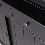 Lagos Buffetschrank - tiefschwarz/Kiefer [fsc] - Buffetschränke - ALVAHOME