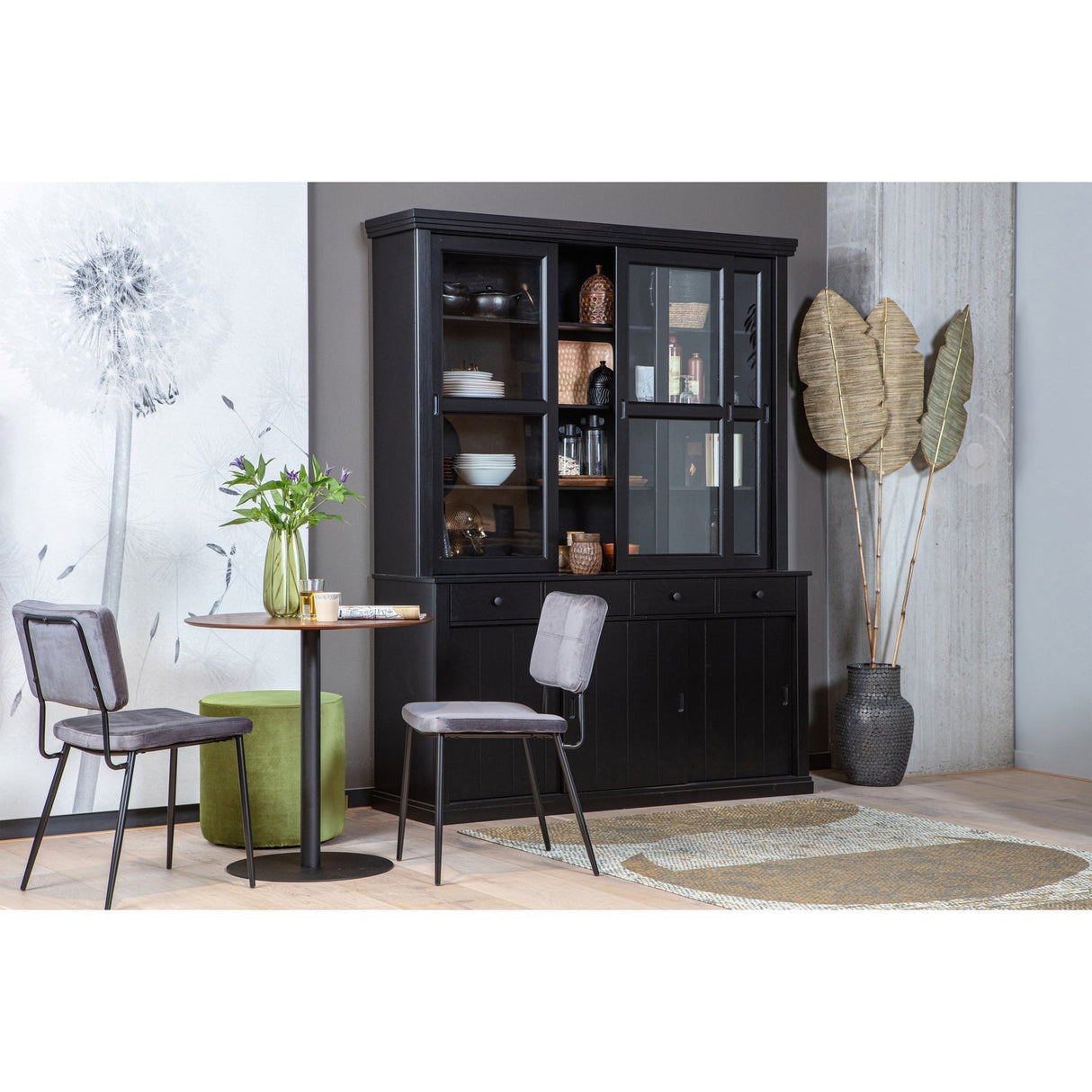 Lagos Buffetschrank - tiefschwarz/Kiefer [fsc] - Buffetschränke - ALVAHOME
