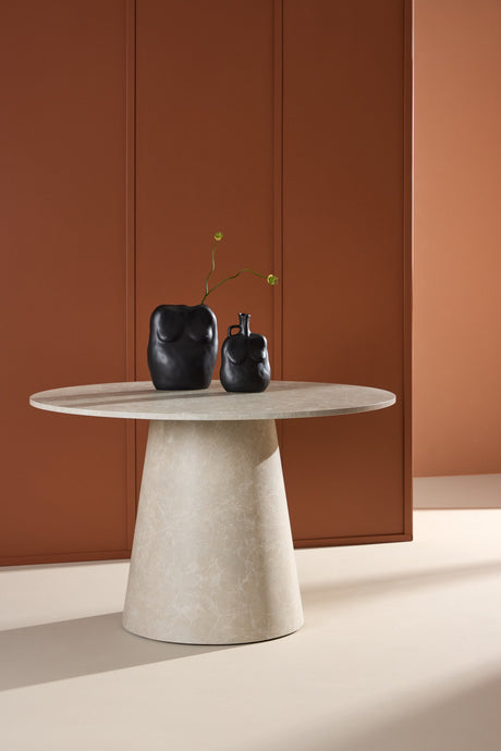 Lanzo runder Esstisch - beige/MDF - Runde Esstische - ALVAHOME
