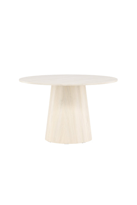 Lanzo runder Esstisch - white - wash/MDF - Runde Esstische - ALVAHOME