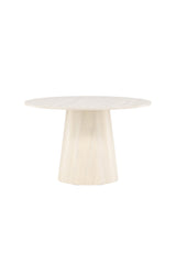 Lanzo runder Esstisch - white - wash/MDF - Runde Esstische - ALVAHOME