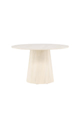 Lanzo runder Esstisch - white - wash/MDF - Runde Esstische - ALVAHOME