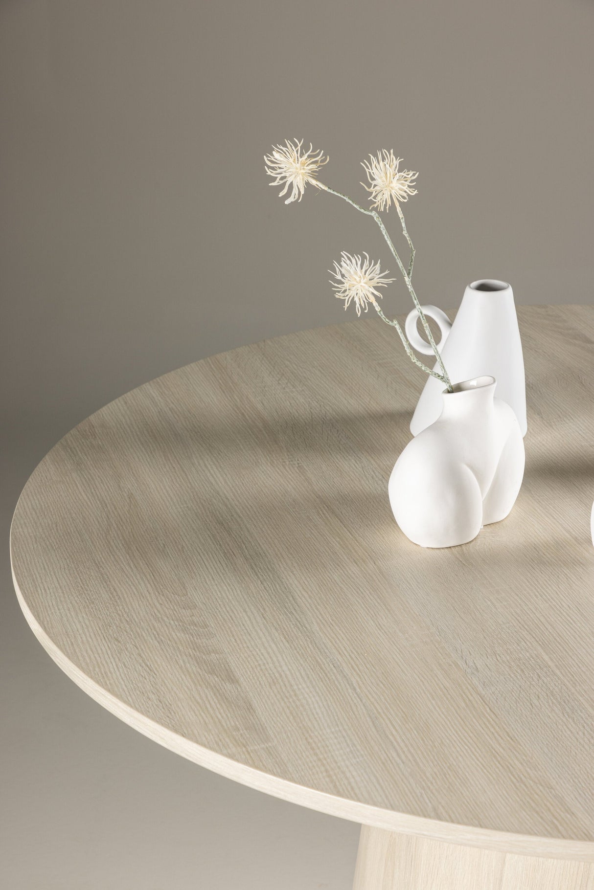Lanzo runder Esstisch - white - wash/MDF - Runde Esstische - ALVAHOME