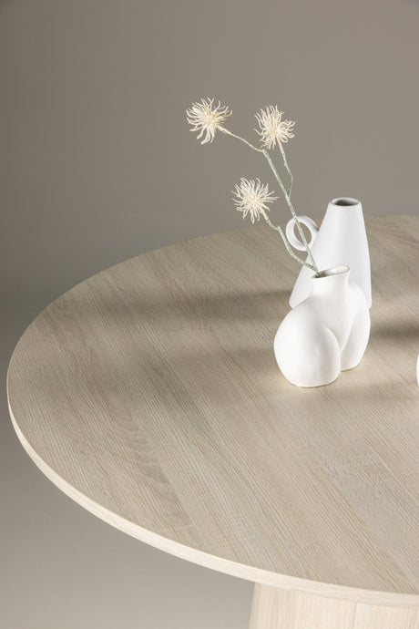 Lanzo runder Esstisch - white - wash/MDF - Runde Esstische - ALVAHOME