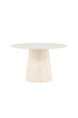 Lanzo runder Esstisch - white - wash/MDF - Runde Esstische - ALVAHOME