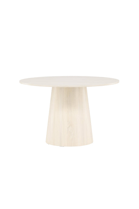 Lanzo runder Esstisch - white - wash/MDF - Runde Esstische - ALVAHOME