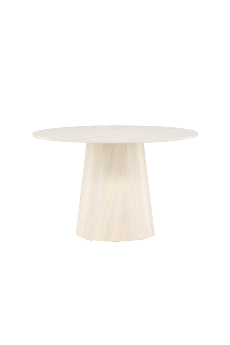 Lanzo runder Esstisch - white - wash/MDF - Runde Esstische - ALVAHOME
