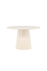 Lanzo runder Esstisch - white - wash/MDF - Runde Esstische - ALVAHOME