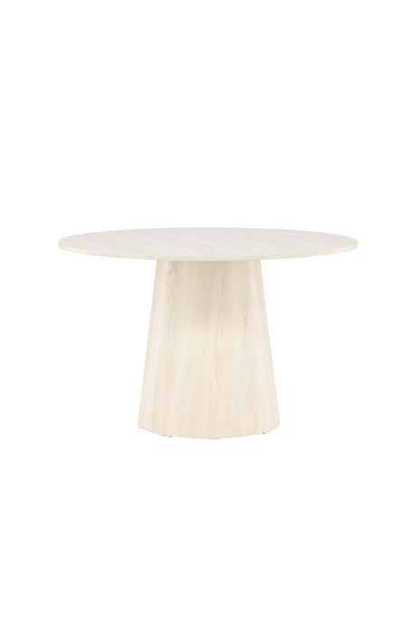 Lanzo runder Esstisch - white - wash/MDF - Runde Esstische - ALVAHOME