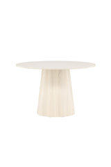 Lanzo runder Esstisch - white - wash/MDF - Runde Esstische - ALVAHOME