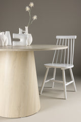 Lanzo runder Esstisch - white - wash/MDF - Runde Esstische - ALVAHOME