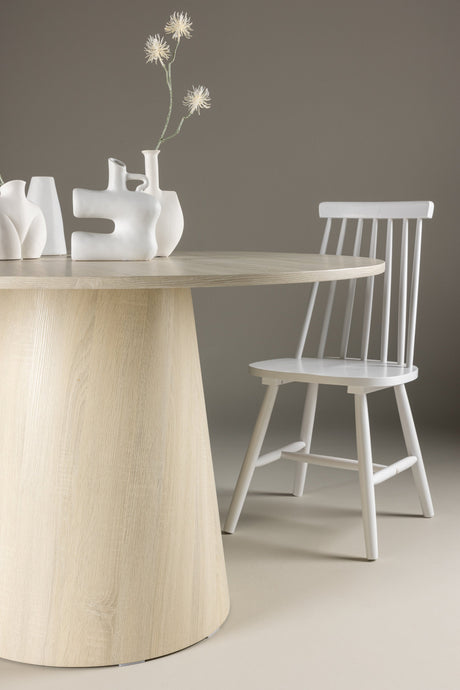 Lanzo runder Esstisch - white - wash/MDF - Runde Esstische - ALVAHOME