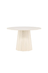 Lanzo runder Esstisch - white - wash/MDF - Runde Esstische - ALVAHOME