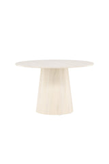 Lanzo runder Esstisch - white - wash/MDF - Runde Esstische - ALVAHOME
