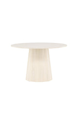 Lanzo runder Esstisch - white - wash/MDF - Runde Esstische - ALVAHOME