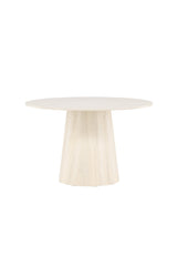 Lanzo runder Esstisch - white - wash/MDF - Runde Esstische - ALVAHOME