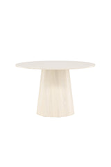 Lanzo runder Esstisch - white - wash/MDF - Runde Esstische - ALVAHOME