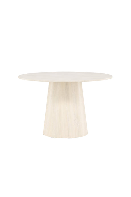Lanzo runder Esstisch - white - wash/MDF - Runde Esstische - ALVAHOME
