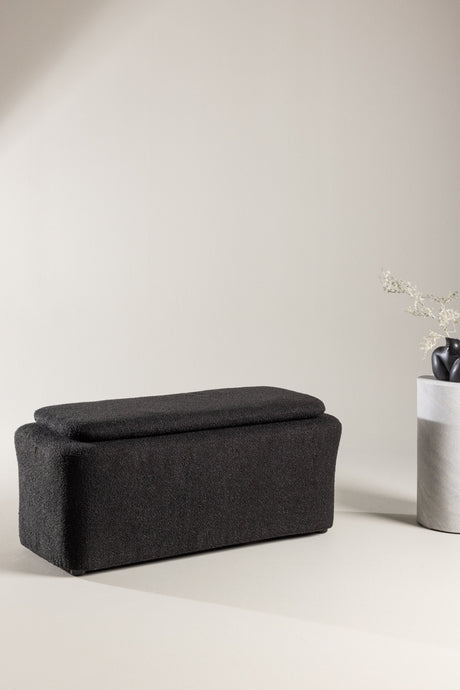 Laurel Ottoman - schwarz/Bouclé - Ottomane / Poufs - ALVAHOME