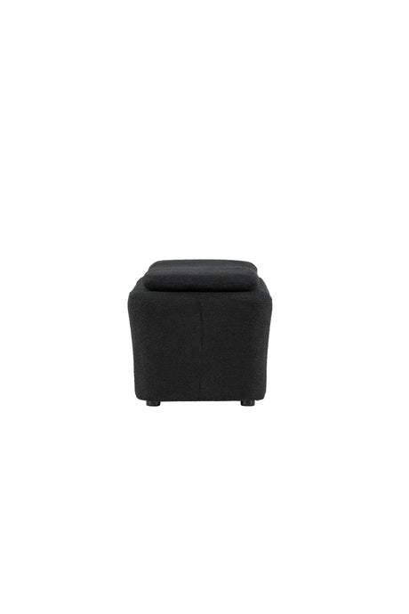 Laurel Ottoman - schwarz/Bouclé - Ottomane / Poufs - ALVAHOME