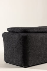 Laurel Ottoman - schwarz/Bouclé - Ottomane / Poufs - ALVAHOME