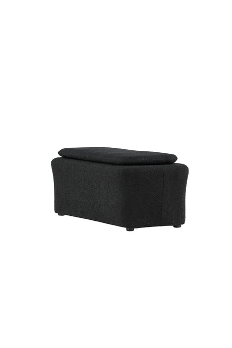 Laurel Ottoman - schwarz/Bouclé - Ottomane / Poufs - ALVAHOME