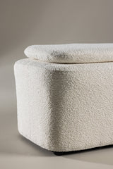 Laurel Ottoman - weiß/Bouclé - Ottomane / Poufs - ALVAHOME