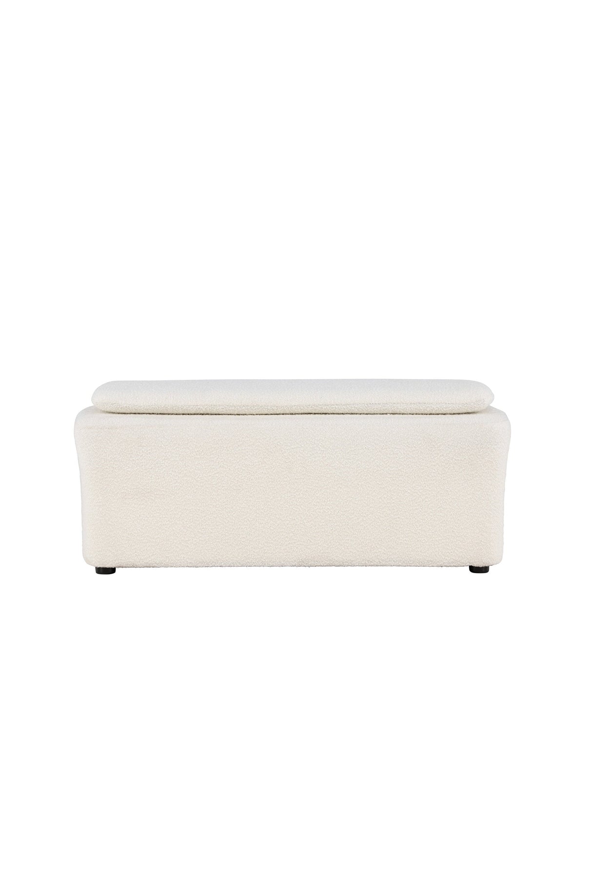 Laurel Ottoman - weiß/Bouclé - Ottomane / Poufs - ALVAHOME